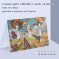 thumbnail image 4 of Dailycode Light Switch Plate Covers 2 Gang Wall Plate Plastics Outlet Covers for Kitchen Home Office Decor Butterfly Flower Oil Painting, 4 of 8