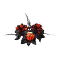 thumbnail image 2 of Clearance Halloween Candle Rings Wreaths Center Gothic Black Artificial Rose Candle Holder Ring with Berry Accents, Dark Autumn Wreath for Fireplace Mantel Entryway Wall Window Home Tabletop Ornament, 2 of 8