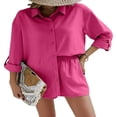 thumbnail image 1 of Ensemble Chemise Boutonnée et Short Tendance pour Femmes, 1 of 8