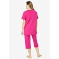 thumbnail image 2 of Dreams & Co. Plus Size Knit Capri Sleep Set, 2 of 4