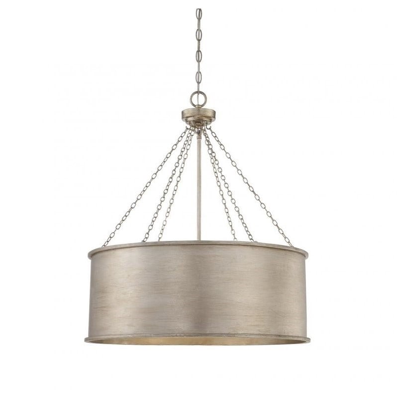 Savoy House Rochester 6 Light Pendant In Silver Patina