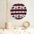 thumbnail image 5 of Balery Buffalo Plaid Forest Print Bone China Decorative Plate Ceramic Dinner Plates Art Crafts with Display Stand-10in, 5 of 6