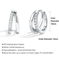 thumbnail image 4 of Gold Huggie Earrings Small Huggie Hoop Earrings for Women 14K Gold Plated Hypoallergenic Cubic Zirconia Huggies Mini Gold Silver Hoop Earrings for Women, 4 of 14
