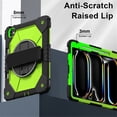 thumbnail image 4 of Heavy Duty Shockproof Case for iPad Pro 13 2025 / 2024,Anti drop silicone+PC Layer Protective Case 360 ° Rotating Handle Stand ,Shoulder Strap,Yellow, 4 of 8