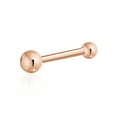 thumbnail image 1 of 14k Rose Gold Nose Ring Tiny Ball Micro Stud Piercing Body, 1 of 4