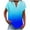 Blue, variant on YUGYXL Casual Henley Tops for Women Dressy Short Sleeve Loose Shirts Plus Size Tshirts Gradient Color Blouses Blue M