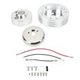 thumbnail image 1 of Steering Wheel Hub Adapter, Polished Steering Wheel Hub Adapter Polished 5 And 6 Hole Strong Bearing Capacity Replacement For Flaming River, 1 of 8