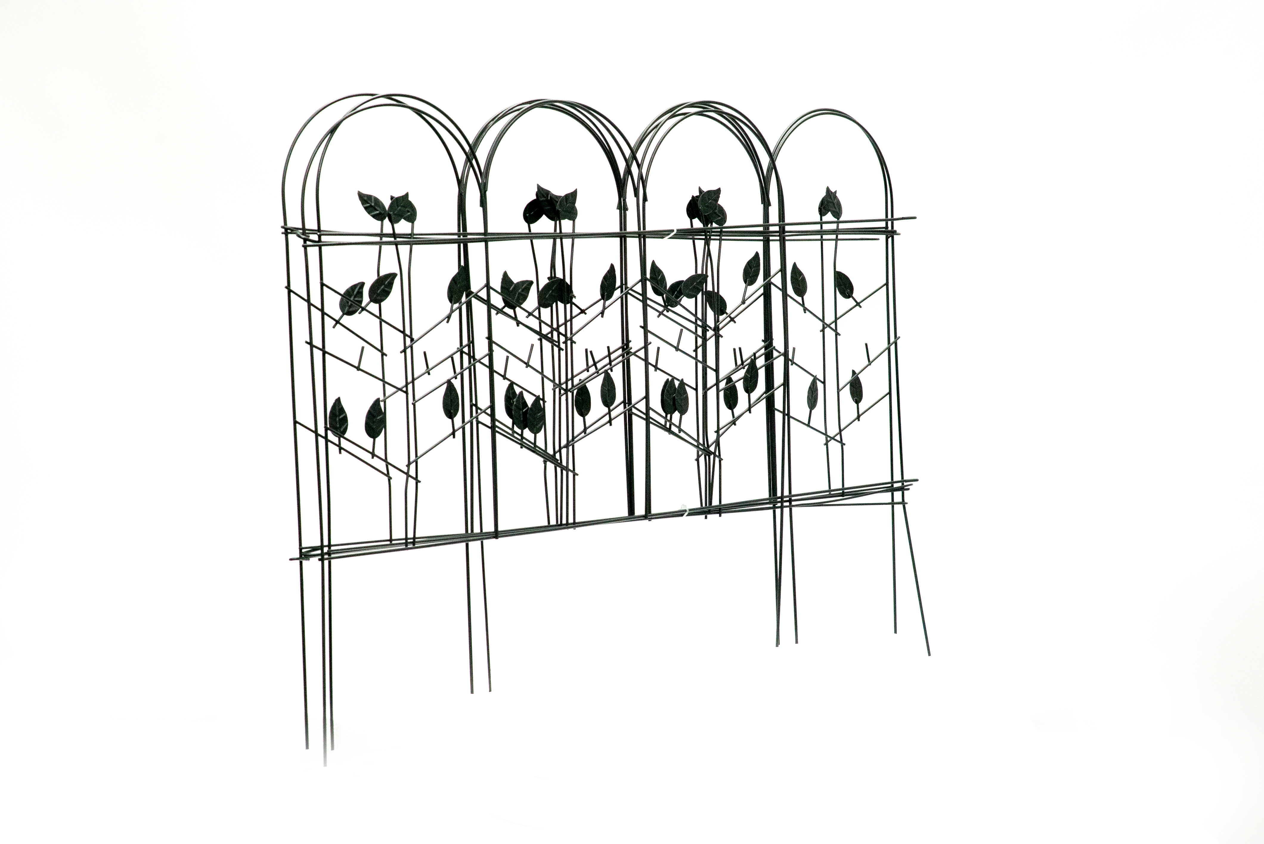 Glamos Wire 32 inch Folding Metal Garden Fence, Decorative Outdoor 3 Pack covers 24 feet