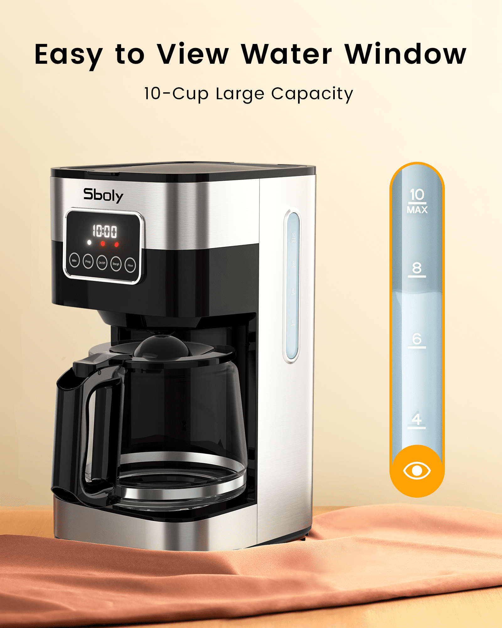 Fz-Snok RNAB0BNQ1WBB3 fz-snok 10-cup programmable coffee maker: automatic  drip coffee maker with timer, auto shut off, smart anti-drip system, quic