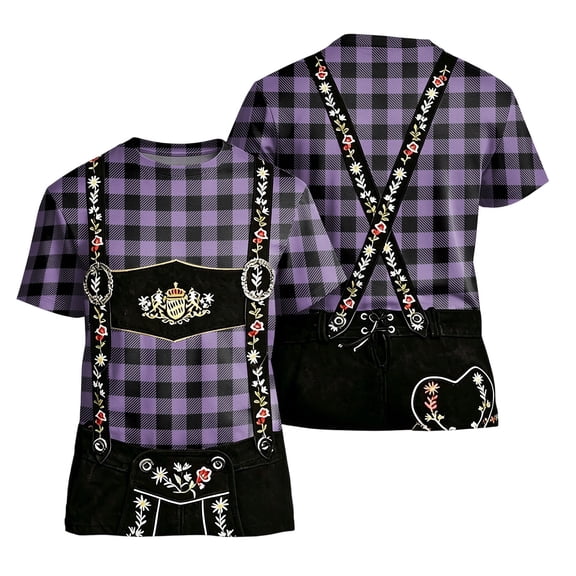 Bavarian German Oktoberfest Themed T Shirt Mens Short Sleeve Beer Festival Party Costume