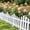 A, variant on White Plastic Garden Fence Picket Edging for Lawn, Flowerbeds, Foliage & Borders, Decorative Landscape Border