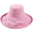 thumbnail image 4 of CoCopeaunts Women Bucket Hat Super Wide Brim Fold Bucket Cap Beach Wedding Solid Color Floppy Fisherman Hat with Chin Strap, 4 of 8
