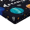 thumbnail image 2 of Ambesonne Saying Fitted Sheet, Outer Space Star Cluster, Twin Size, Multicolor, 2 of 3