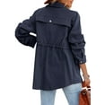 thumbnail image 3 of Sherrylily Women Lightweight Military Jacket Zip Up Buttons Utility Coat Outwear With Pockets, 3 of 4