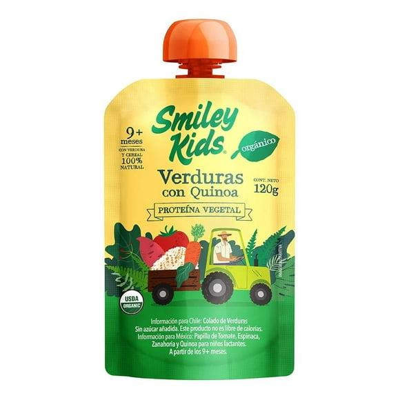 Papilla Smiley Smiley Kids Organica Verduras con quinoa
