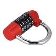 thumbnail image 4 of Candado de Combinación Aleación de Zinc Roja para Gimnasio y Viajes, 4 of 9