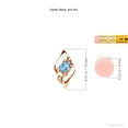 thumbnail image 3 of ANGARA Natural Shell Style Oval Aquamarine and Diamond Pendant in 14K Rose Gold for Women (Size-4x3mm) | March Birthstone, Birthday, Anniversary, Jewelry Gift for Women | Natural Aquamarine Necklace, 3 of 8