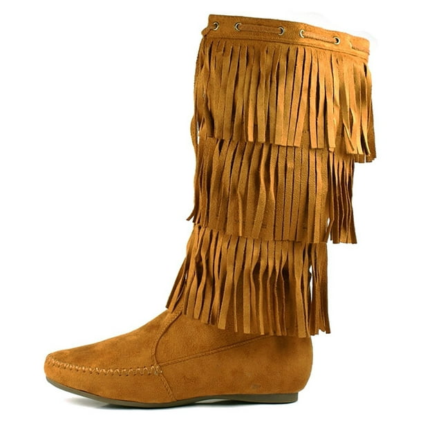 moccasin boots with fringe
