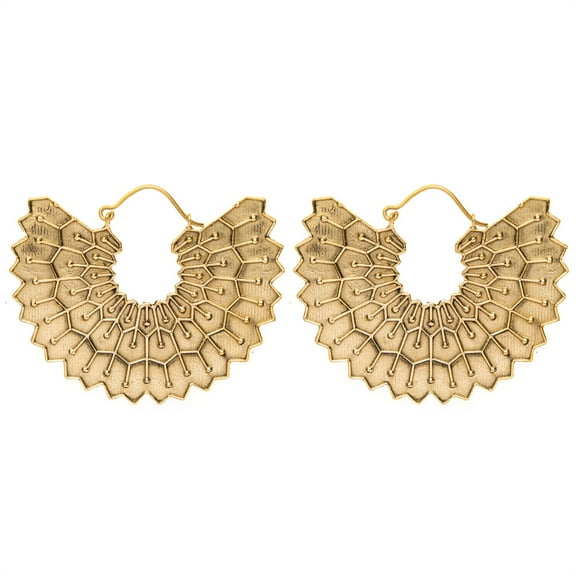 81stgeneration Women's Brass Gold Tone Egyptian Inspired Wing Tribal Ethnic Dangle Earrings