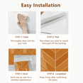thumbnail image 4 of DEWOO 10 Sheets Herringbone Peel and Stick Backsplash, Thicker Rectangular Vinyl Stick-On Wall Tiles, 3D Adhesive Waterproof Wall Tiles for Kitchen, Bathroom, Living Room(Orange,12.6”x10”), 4 of 12