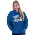 thumbnail image 3 of Shoot for the Moon Space Rocketship Hoodie Sweatshirt Women Men Brisco Brands S, 3 of 6
