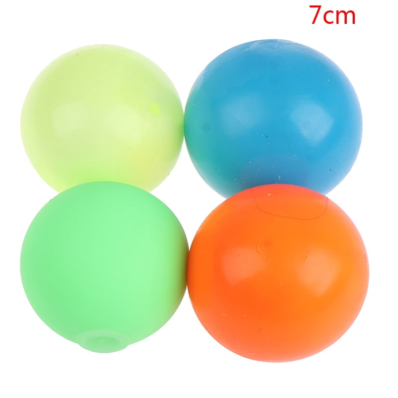 Ball Decompression Toy 1 Ball Sticky Target N/G Sticky Globbles Ball Stress Toy Fluorescent Sticky Wall Ball Stress Relief Balls Toy for Stress Relief and Better Focus 