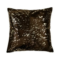 18" x 18" x 5" Gold And Chocolate Quattro  Pillow