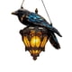 thumbnail image 2 of Seyotauo Stained Glass Gothic Raven Lantern - Crow lamp – Spooky Crow on Lamp Window Hanging, Handmade Raven Suncatcher for Halloween Decor Indoor, Dark Academia Gothic Home Party Decoration, 2 of 4