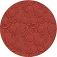 thumbnail image 1 of Ahgly Company Indoor Round Patterned Red Area Rugs, 6' Round, 1 of 6