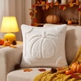 thumbnail image 3 of LSLXA Fall Pumpkins Throw Pillow Cover Decorative Couch Pillow Covers 18X18 Pillow Cover For Autumn Thanksgiving Halloween Home Decor, 3 of 4