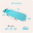 thumbnail image 6 of Ostrich The Ladies Comfort Lounger, Foldable Beach Pool Tanning Chair, Aqua, 6 of 9