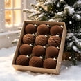 thumbnail image 5 of 12 Pcs Velvet Christmas Ball Ornaments, Flocked Christmas Tree Decoration Plastic Balls Xmas Decorative Hanging Ornaments Set, 5 of 6