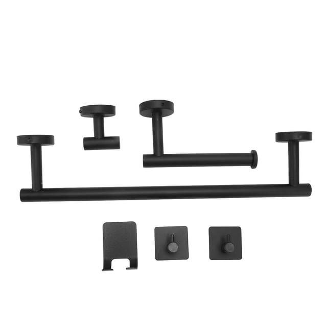 Towel Bar, Bathroom Towel Holder Matte Black Waterproof For Showers For Kitchen For Jackets