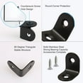 thumbnail image 5 of 20 x 20mm Angle Bracket Stainless Steel Black L Shaped Angle Brackets Corner Braces with Screws, 15pcs, 5 of 7