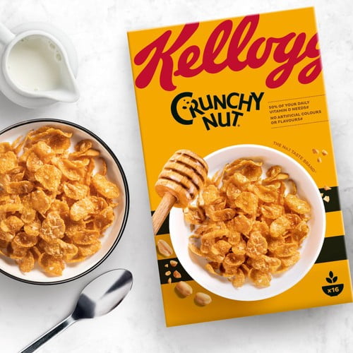 Kellogg's Crunchy Nut Breakfast Cereal 460g, British Import (Pack of 3)