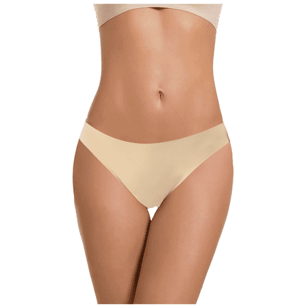 Fulorrnie Underwear for Women Seamless Hiphuggers Comfort Breathable Panties Sport Banded Waist Moisture Wicking Panty Beige L