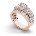 thumbnail image 2 of 2 Carat T.W. Diamond 10kt Rose Gold Three Round-Shaped Cluster Engagement Ring, 2 of 5