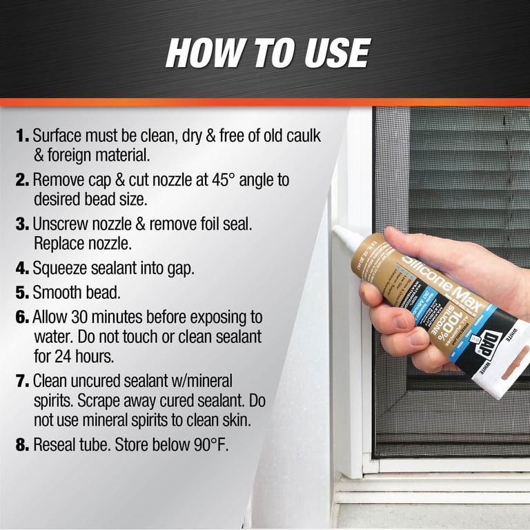 All Purpose Silicone Sealant, Clear 2.8 oz photo 3