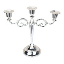 Zhourta European Style Triple Candle Holder Vintage Iron Candelabra for Romantic Dining Table Centerpiece and Home Decor