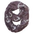 thumbnail image 1 of Peach Couture All season Infinity Loop Scarves Bold Anchor Print, 1 of 1