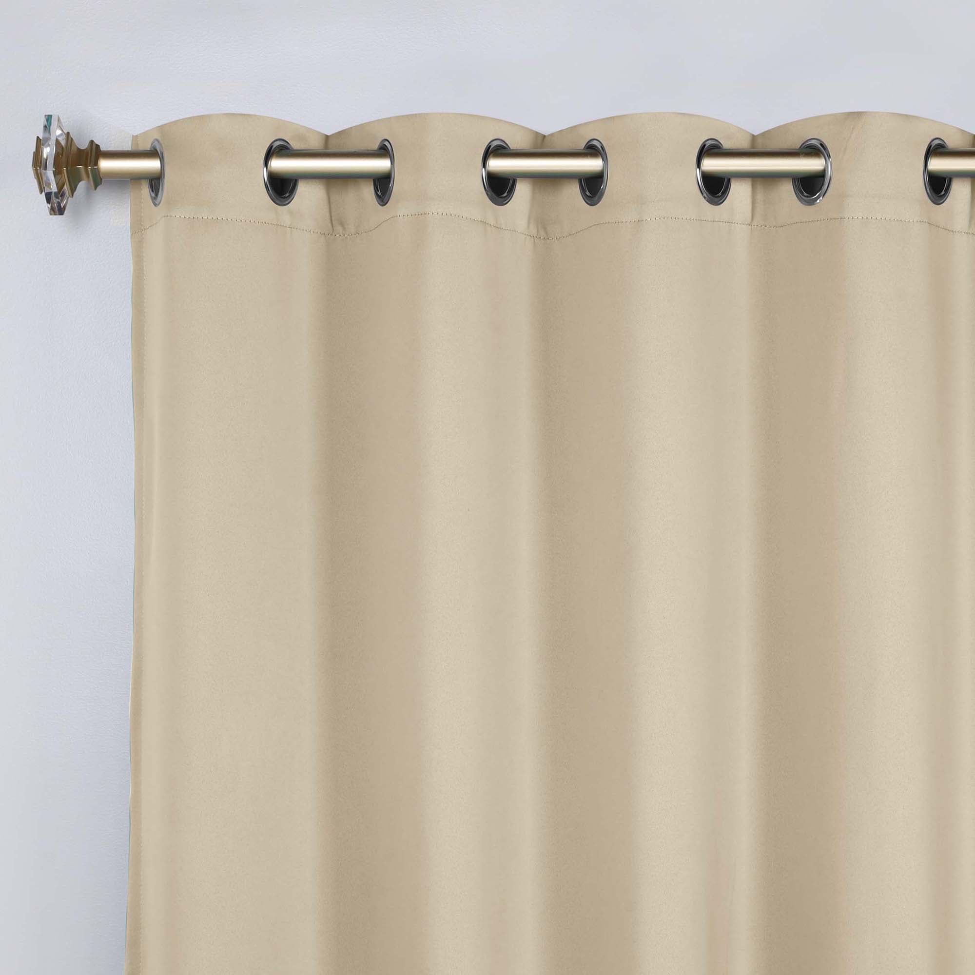 Superior Blackout Solid Light Filtering Grommet Curtain Panel Set, 42" x 96", Ivory