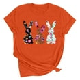 thumbnail image 5 of VBTAPA Women's Happy Easter Shirt Funny Bunny T-Shirt Cute Rabbit Graphic Tees Egg Hunt Holiday Party Tops Orange L, 5 of 6