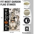 thumbnail image 2 of Welcome Halloween Mummy Gnome Small Decorative Garden Flag, Scary Spider Web Bat Yard Lawn Outside Decor, Jack O Lantern Pumpkin Burlap Outdoor Home Decoration Double Sided 12.5 x 18, 2 of 6