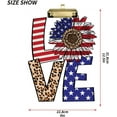 thumbnail image 3 of FMSHPON 4th of July Stars Stripes Love Sunflower Clipboard Hardboard Wood Nursing Clip Board and Pull for Standard A4 Letter 13x9 inches, 3 of 5