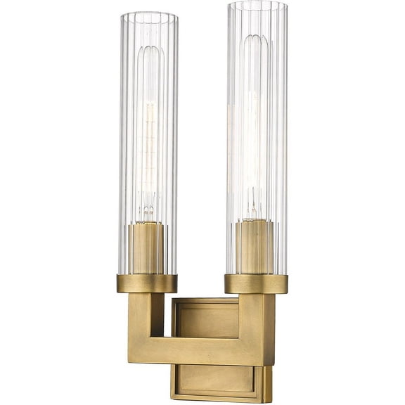 3031-2S-RB-Z-Lite-Beau - 2 Light Wall Sconce In Transitional Style-16.75 Inches Tall and 8.25 Inches Wide