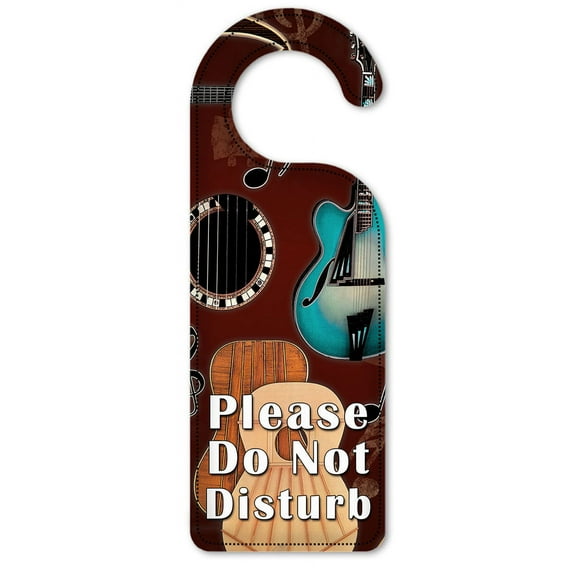 Do Not Disturb Door Knob Hanger Sign - Guitars - Image by Dan Morris