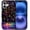 Beautiful Colored Water Droplets, variant on Compatible with iPhone 16 Pro Case, Dual-Layer Protection Hard Shell with Silicone Interior, Slim Scratch Resistant Shockproof for Woman Men Starry Moon Night Phantom