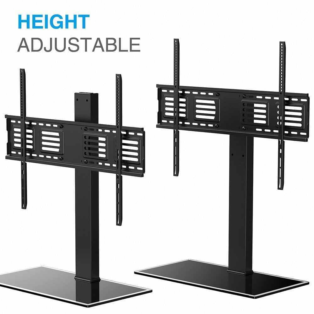 Universal TV Stand Base with Mount for 50 to 80 inch Flat screen  ,Height Adjustment and ± 50° Swivel Entertainment Center