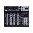 thumbnail image 1 of Mezclador de Audio de 4 Canales Mezclador Digital Tarjeta de Sonido Micrófono Transmisión en Grabación por Computadora Equipo de Audio DJ Enchufe de EE. UU., 1 of 5