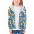thumbnail image 3 of Kids Zip Up Hoodie for Boys Girls Toddler - Flower and Sail Boat Lightweight Long Sleeve 2T Boys Girl Clothes, Sun Protection Windproof Jackets Hoodie Sweatshirt, 3 of 7